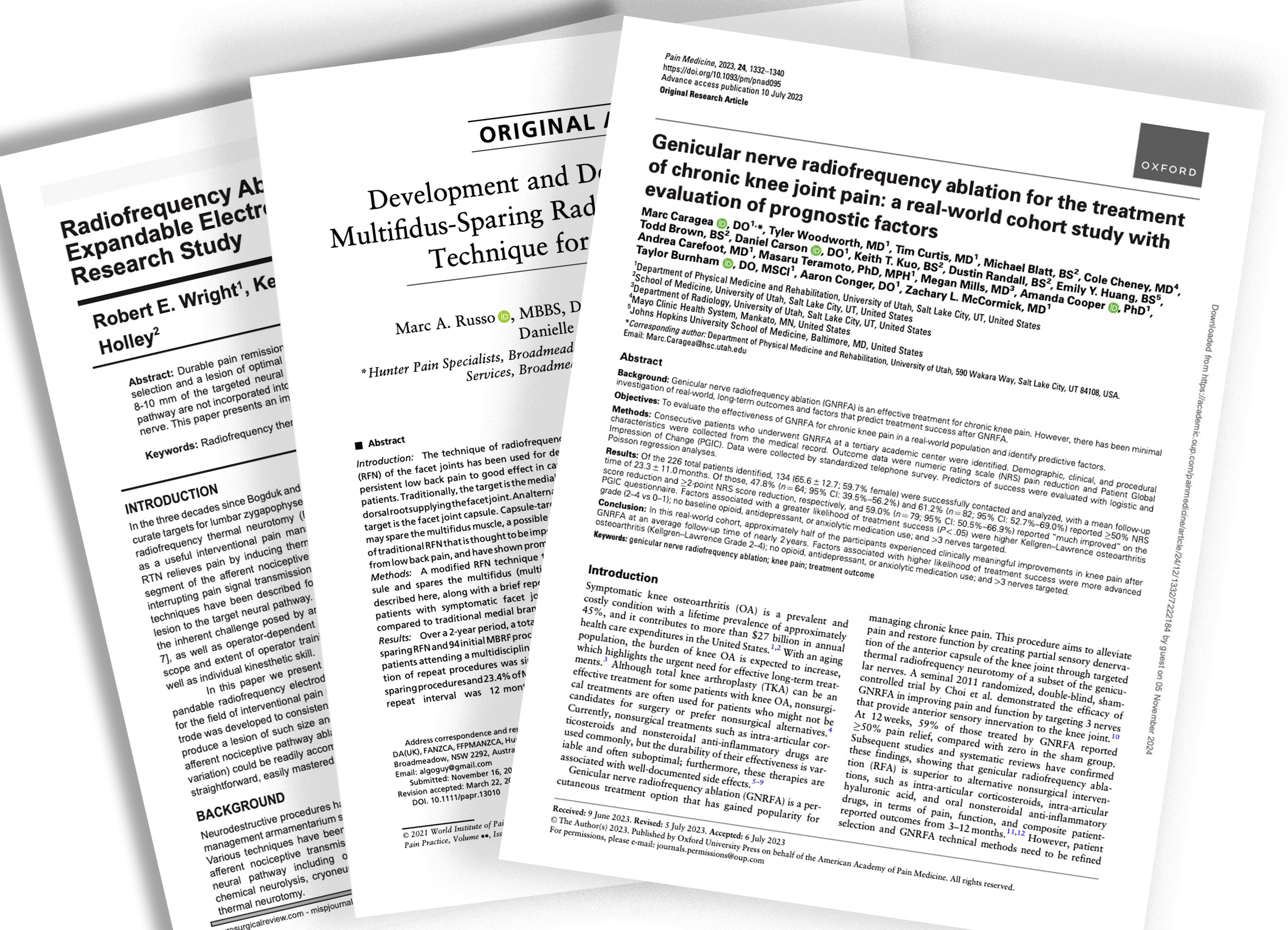 Peer-reviewed RFA research publications